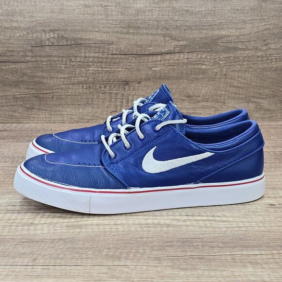 Nike Zoom Stefan Janoski Men's Size 11 Blue Leather Sneakers (559574-981) RARE - Picture 3 of 9